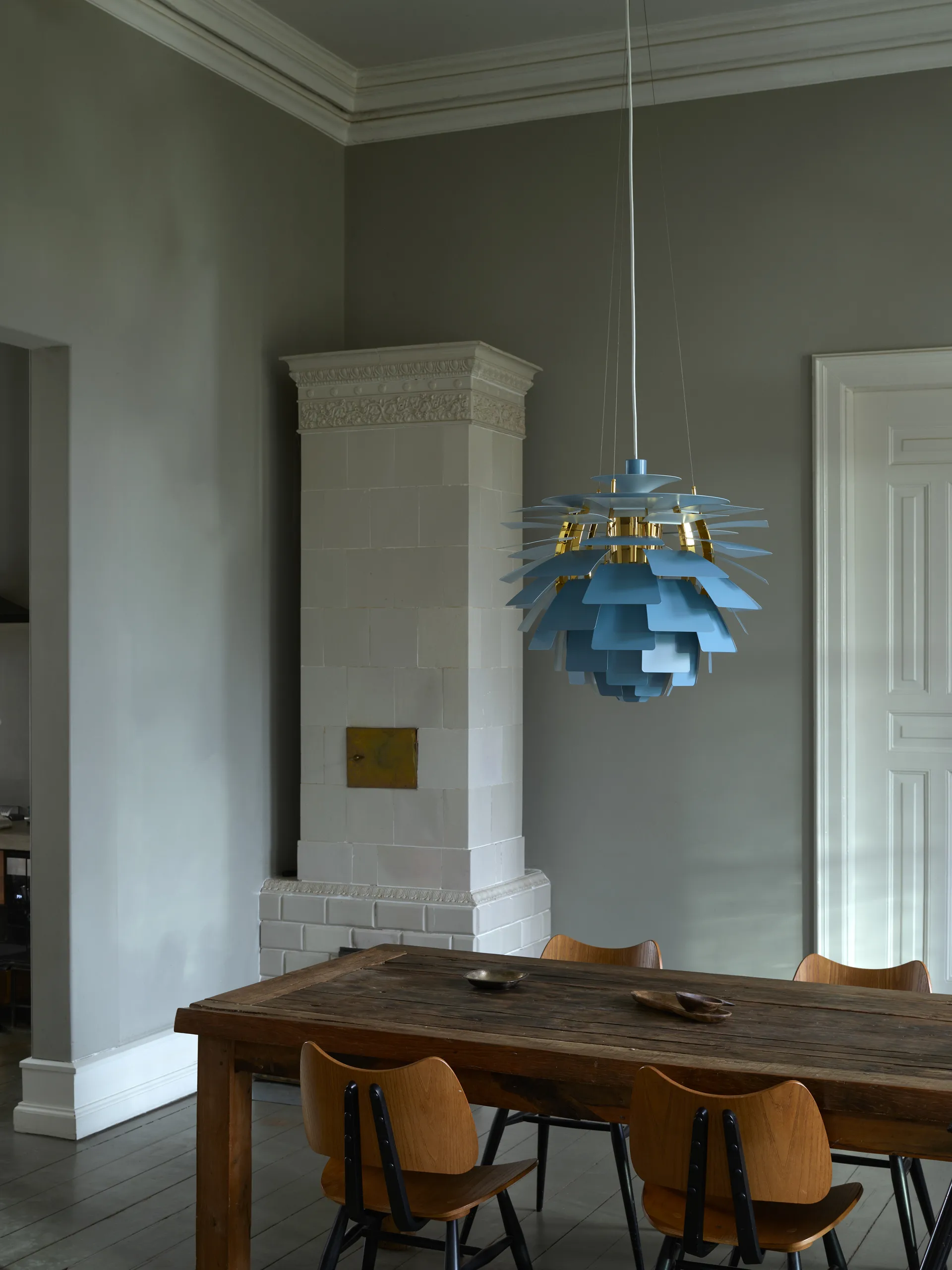 Lampa wisząca PH Artichoke Ø48 cm, Dusty blue-brass metallised Louis Poulsen