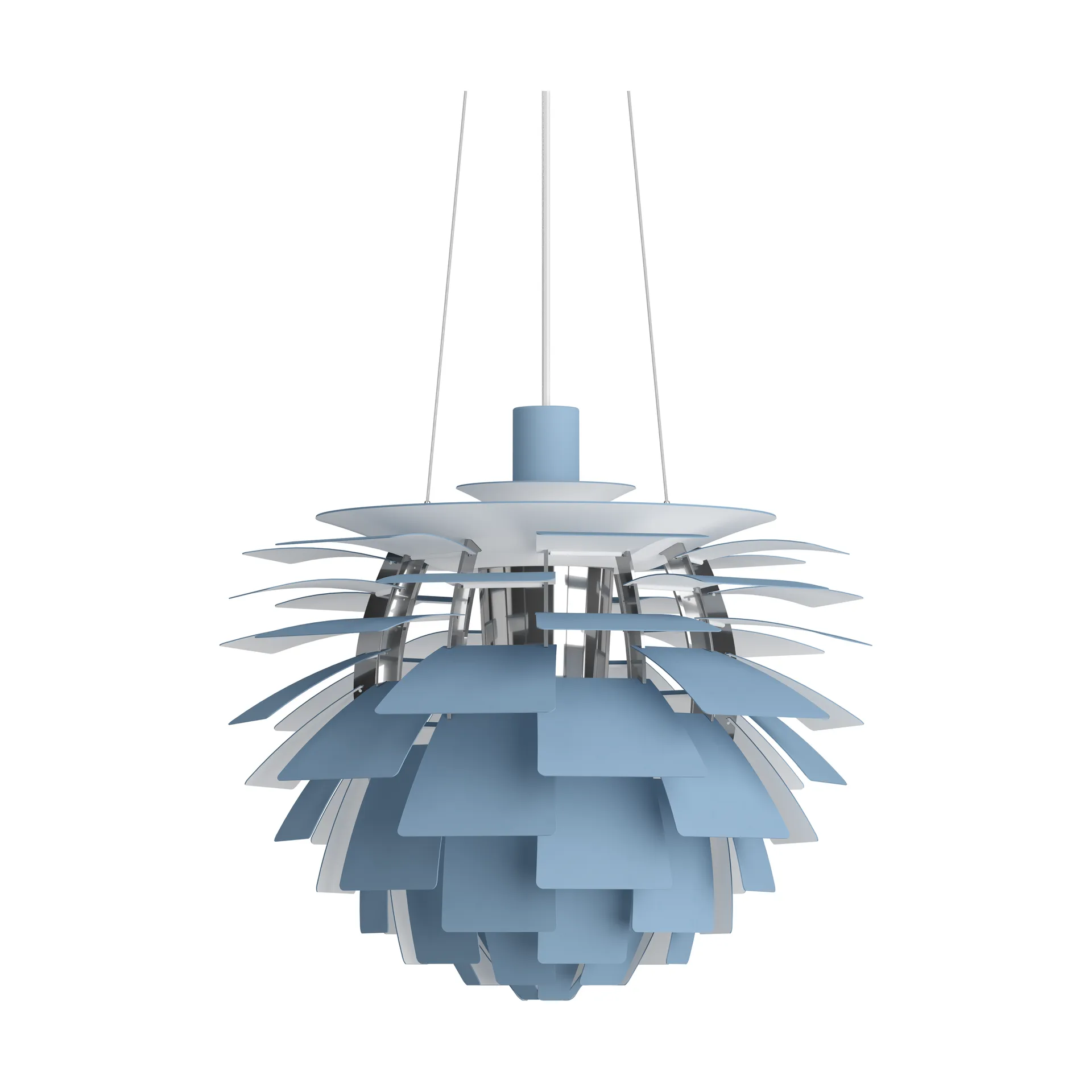 Lampa wisząca PH Artichoke Ø48 cm, Dusty blue-high lustre chrome plated Louis Poulsen