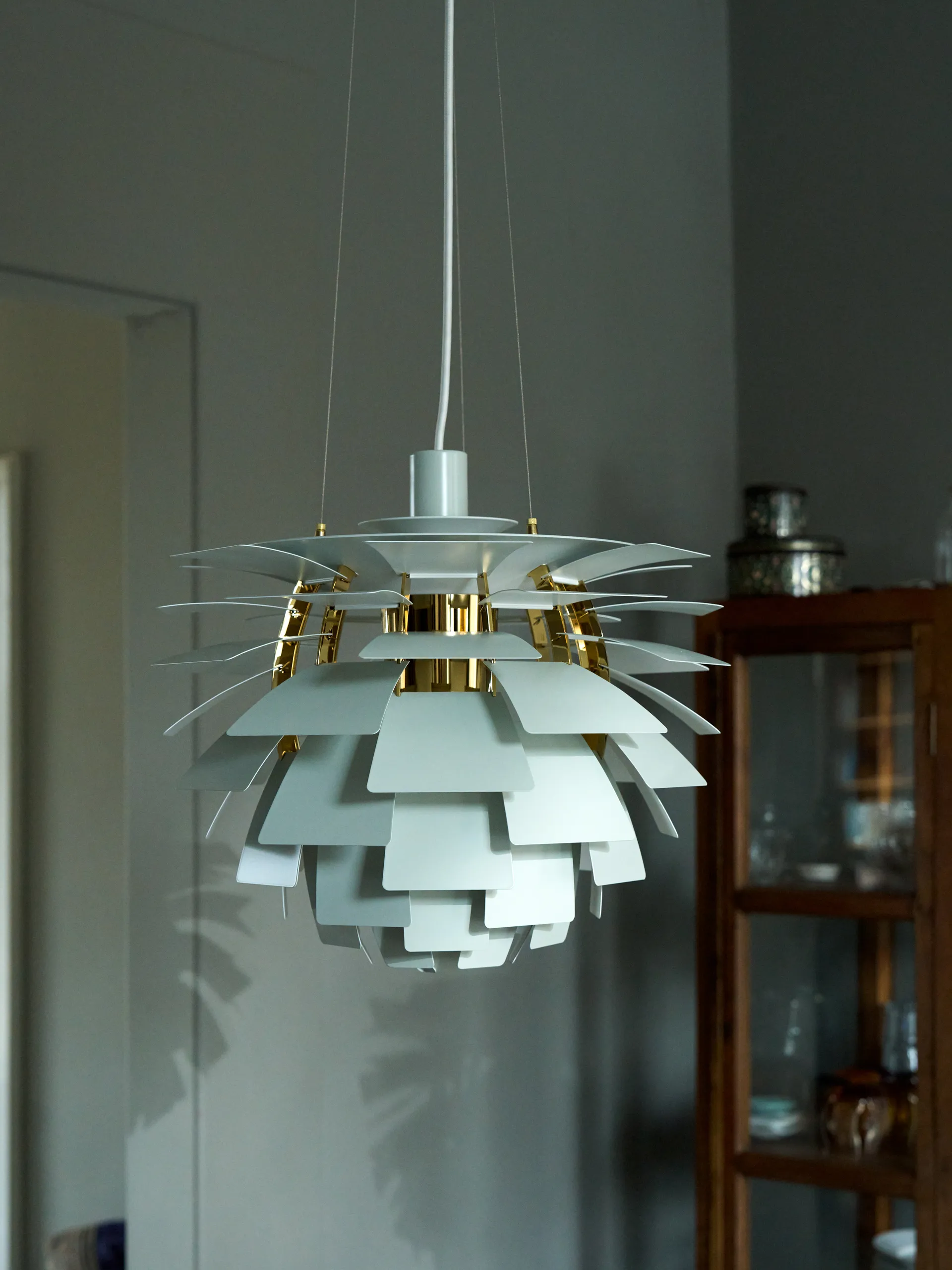 Lampa wisząca PH Artichoke Ø48 cm, Dusty green-brass metallised Louis Poulsen