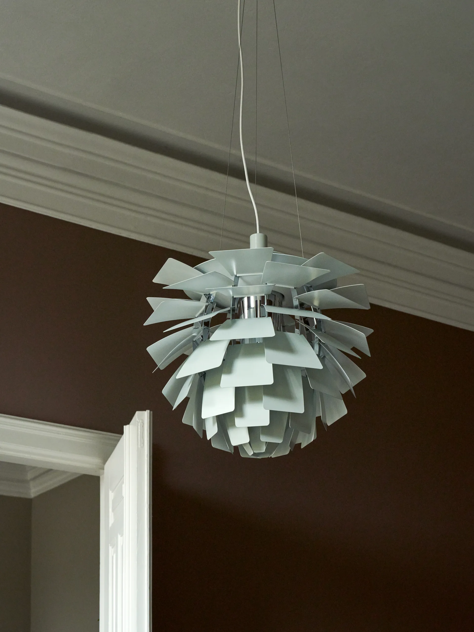 Lampa wisząca PH Artichoke Ø48 cm, Dusty green-high lustre chrome plated Louis Poulsen