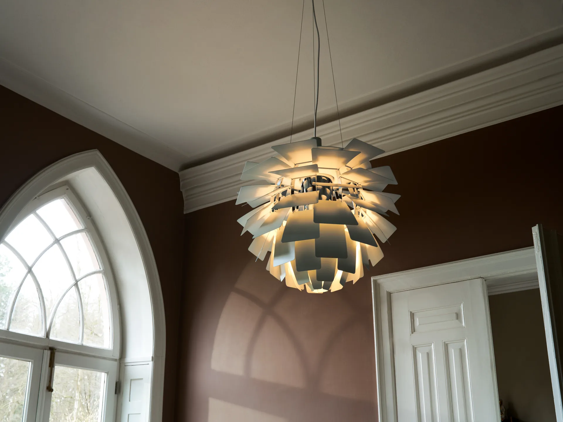 Lampa wisząca PH Artichoke Ø48 cm, Dusty green-high lustre chrome plated Louis Poulsen