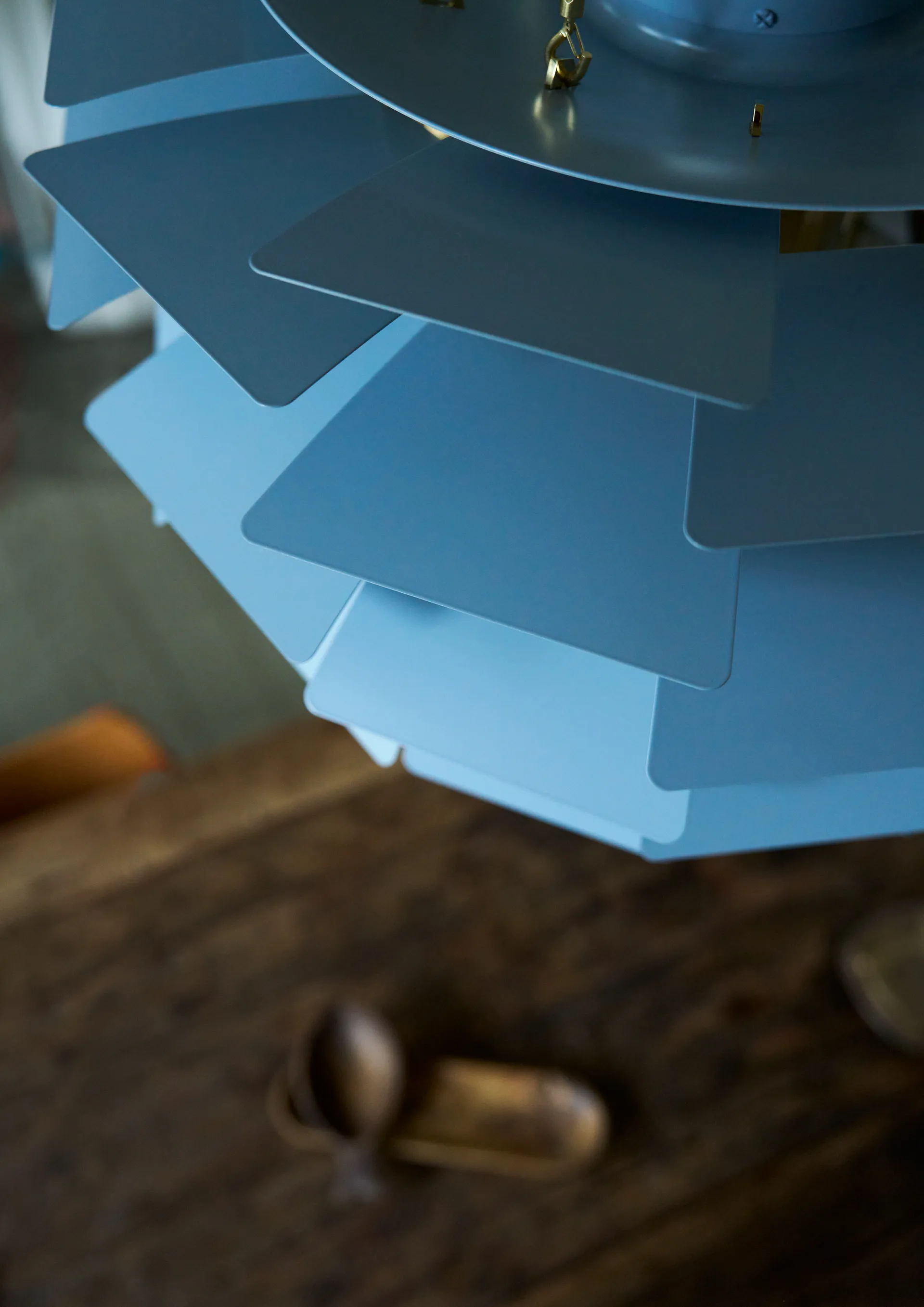 Lampa wisząca PH Artichoke Ø60 cm, Dusty blue-brass metallised Louis Poulsen