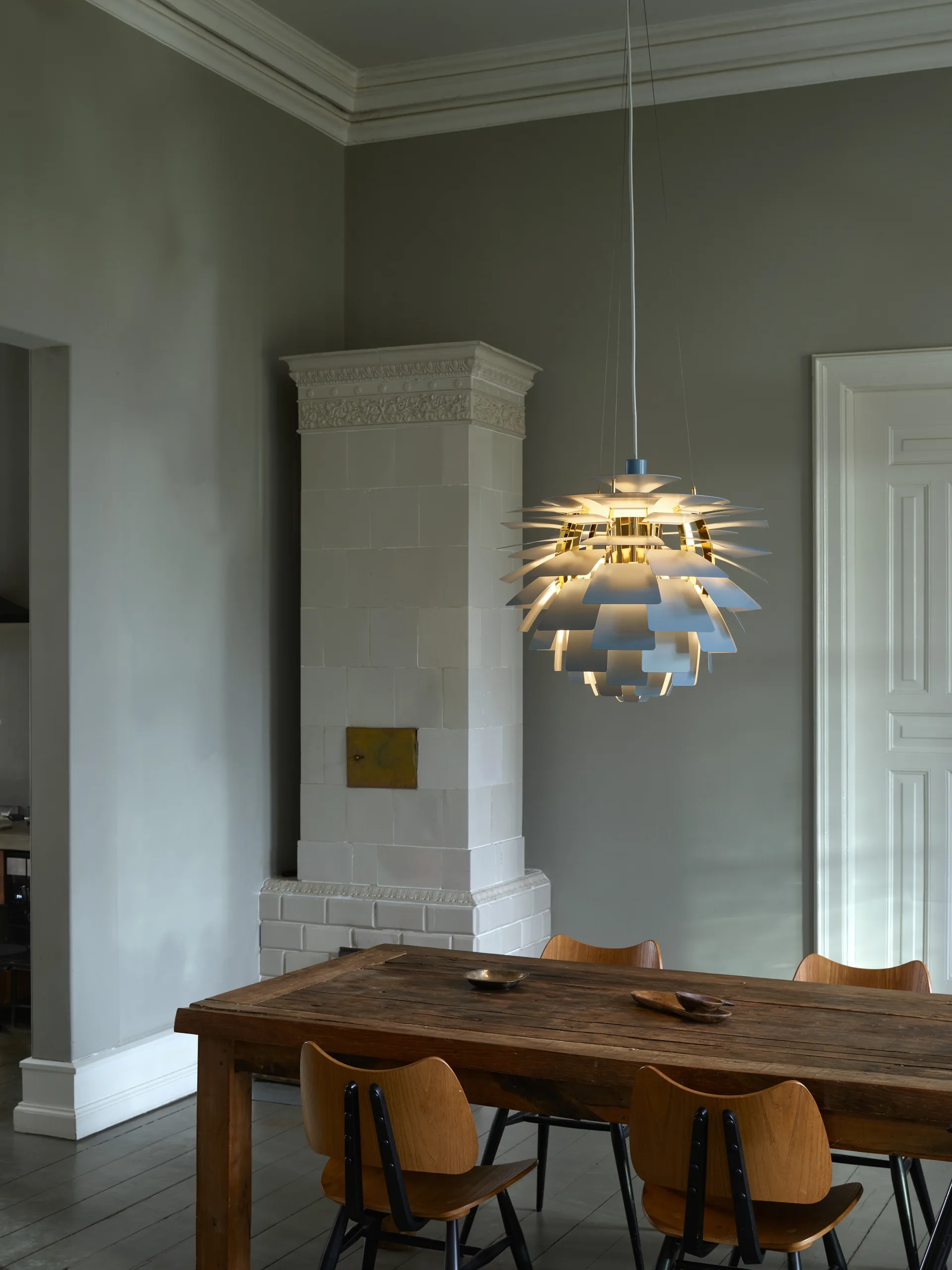 Lampa wisząca PH Artichoke Ø60 cm, Dusty blue-brass metallised Louis Poulsen