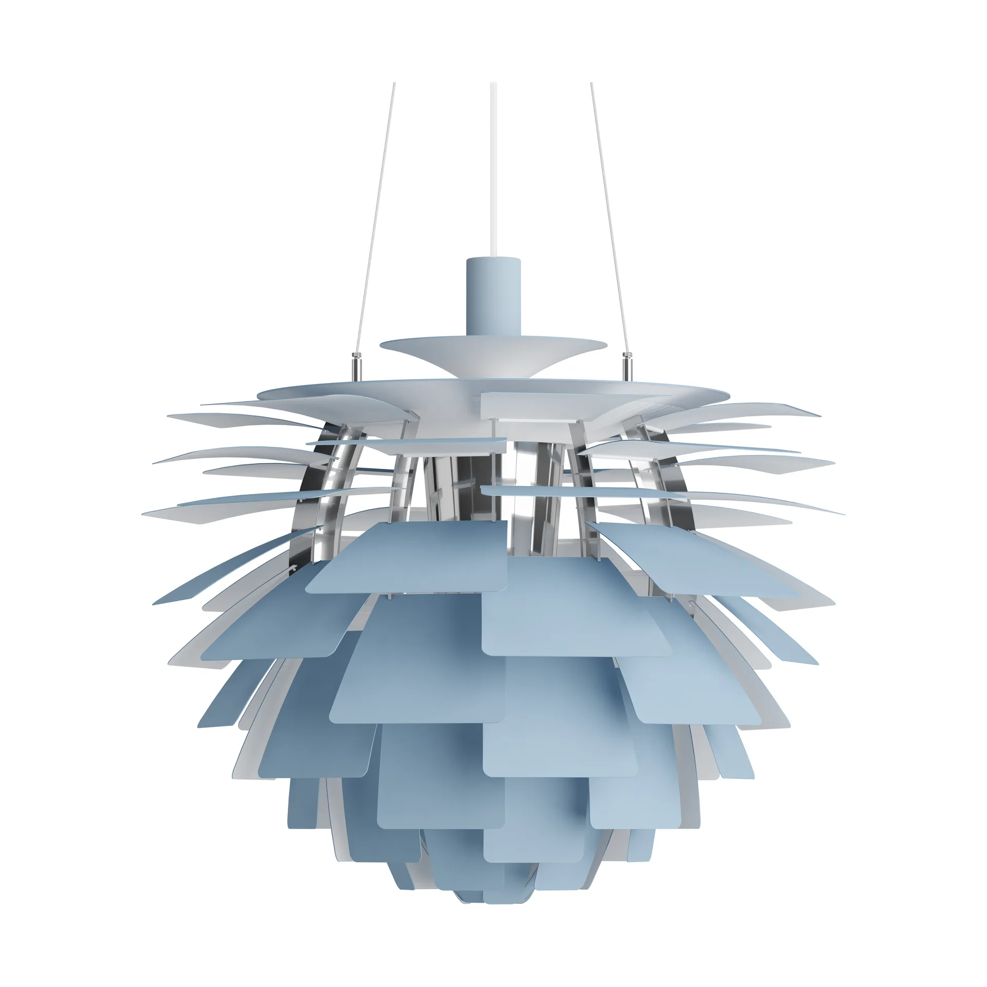 Lampa wisząca PH Artichoke Ø60 cm, Dusty blue-high lustre chrome plated Louis Poulsen