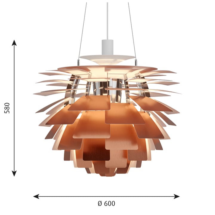 Lampa wisząca PH Artichoke Ø60 cm, Miedź Louis Poulsen