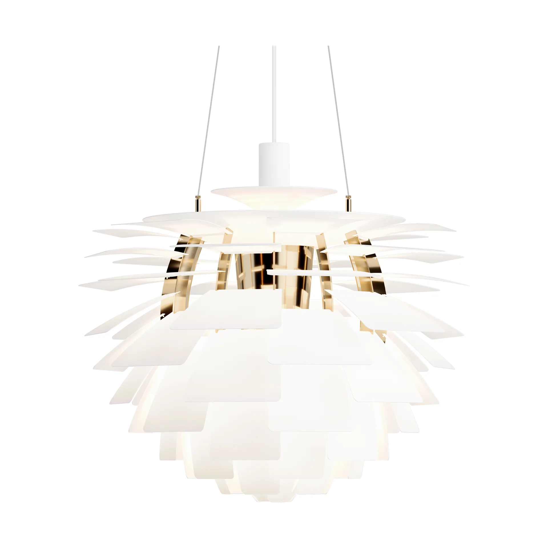 Lampa wisząca PH Artichoke Ø60 cm, Soft white-brass metallised Louis Poulsen