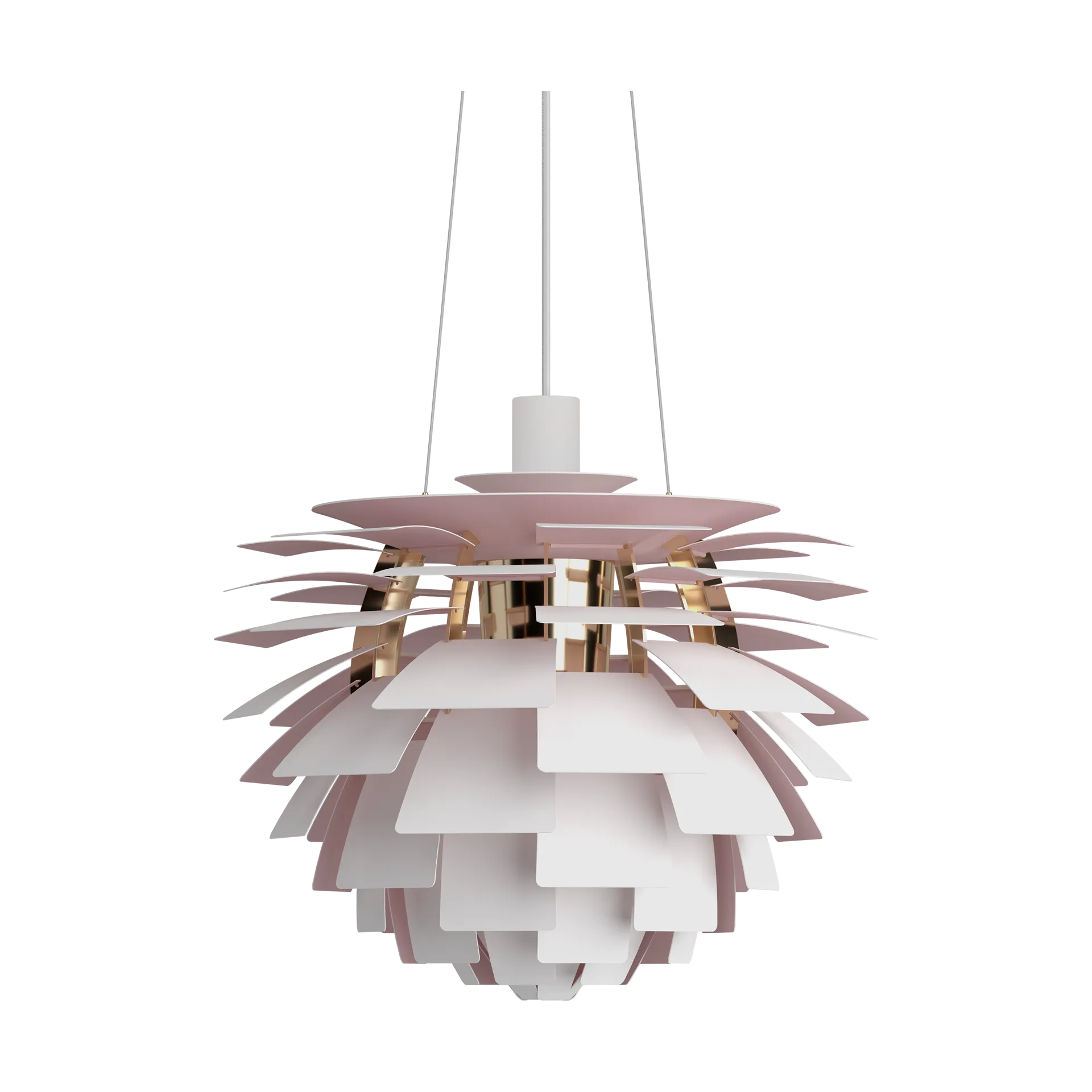 Lampa wisząca PH Artichoke Anniversary edition, Matte white-pale rose Ø48 cm Louis Poulsen