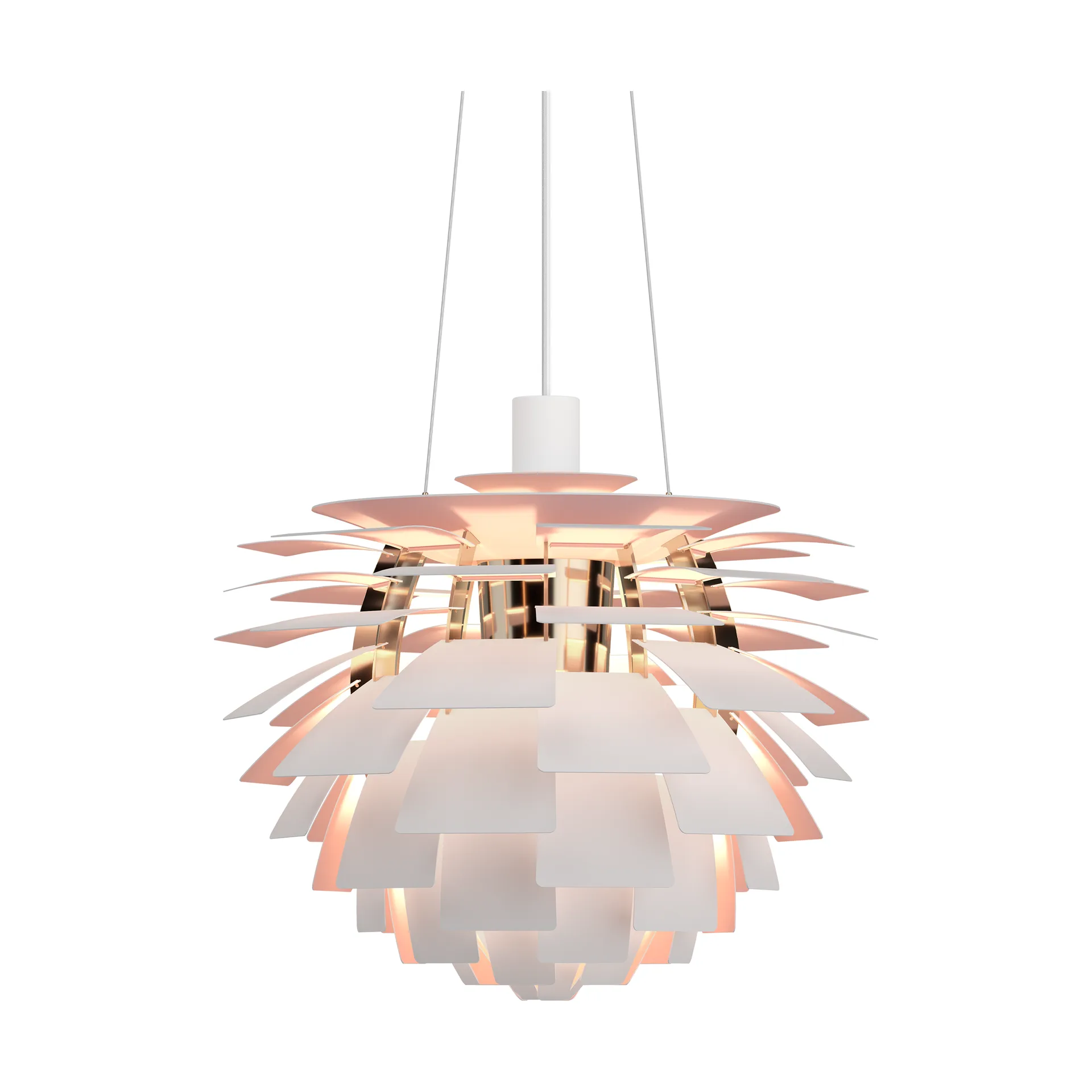 Lampa wisząca PH Artichoke Anniversary edition, Matte white-pale rose Ø48 cm Louis Poulsen