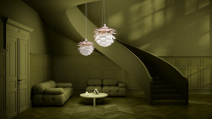 Lampa wisząca PH Artichoke Anniversary edition - Matte white-pale rose Ø60 cm - Louis Poulsen