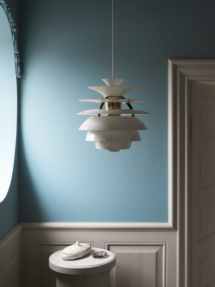 Lampa wisząca PH Snowball, Dusty blue-brass Louis Poulsen