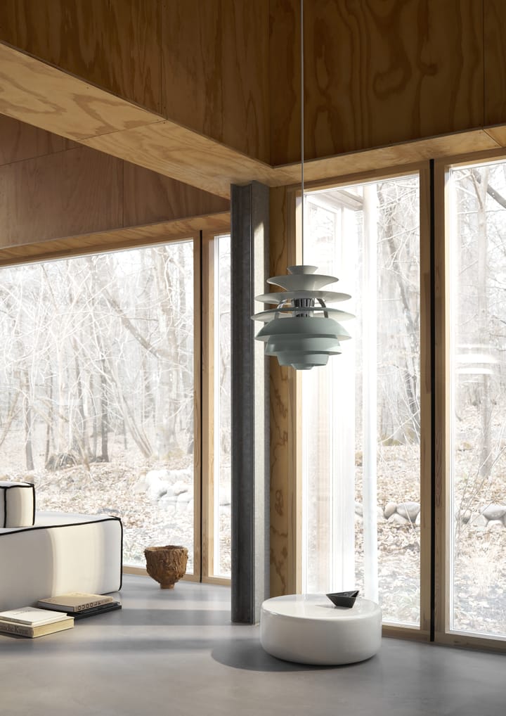 Lampa wisząca PH Snowball, Dusty blue-chrome Louis Poulsen