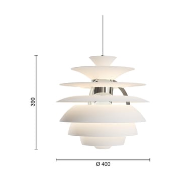 Lampa wisząca PH Snowball - Soft white-chrome - Louis Poulsen