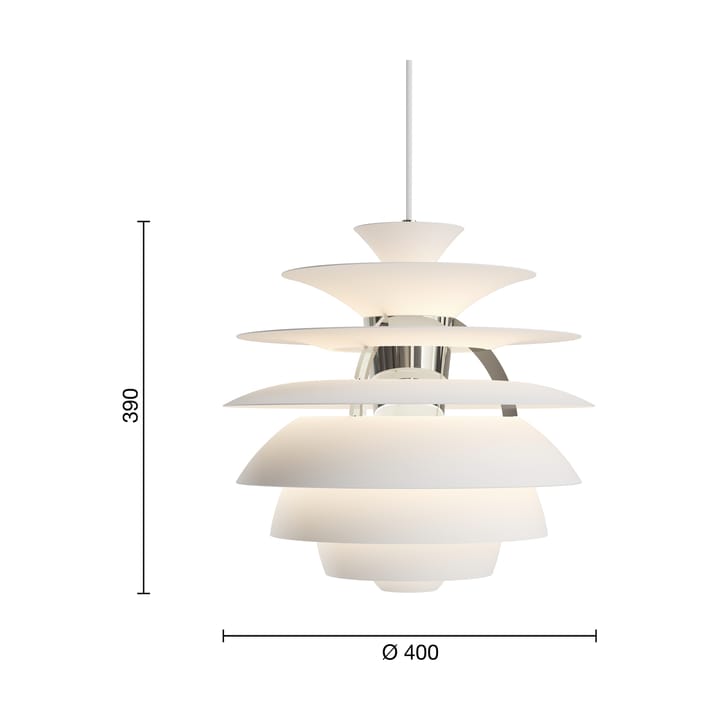Lampa wisząca PH Snowball, Soft white-chrome Louis Poulsen