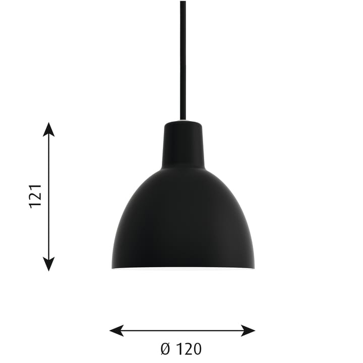 Lampa wisząca Toldbod 120 - Czarny - Louis Poulsen