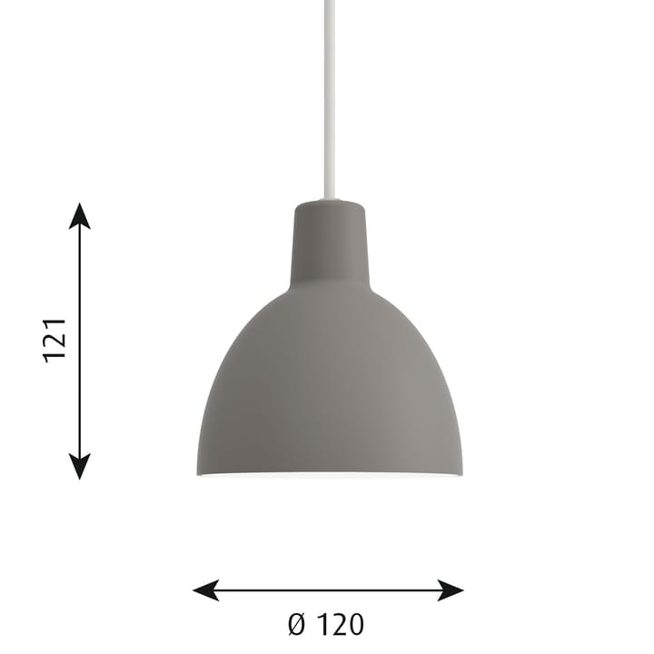 Lampa wisząca Toldbod 120, Jasnoszary Louis Poulsen