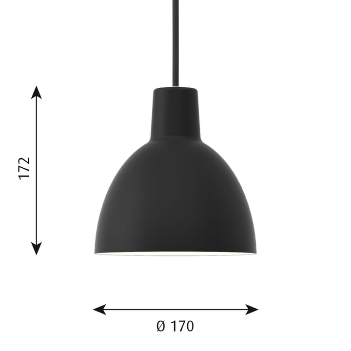 Lampa wisząca Toldbod 170, Czarny Louis Poulsen