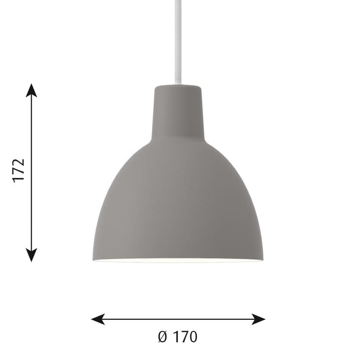 Lampa wisząca Toldbod 170, Jasnoszary Louis Poulsen