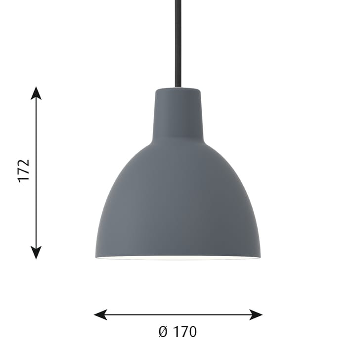 Lampa wisząca Toldbod 170, Niebiesko-szary Louis Poulsen