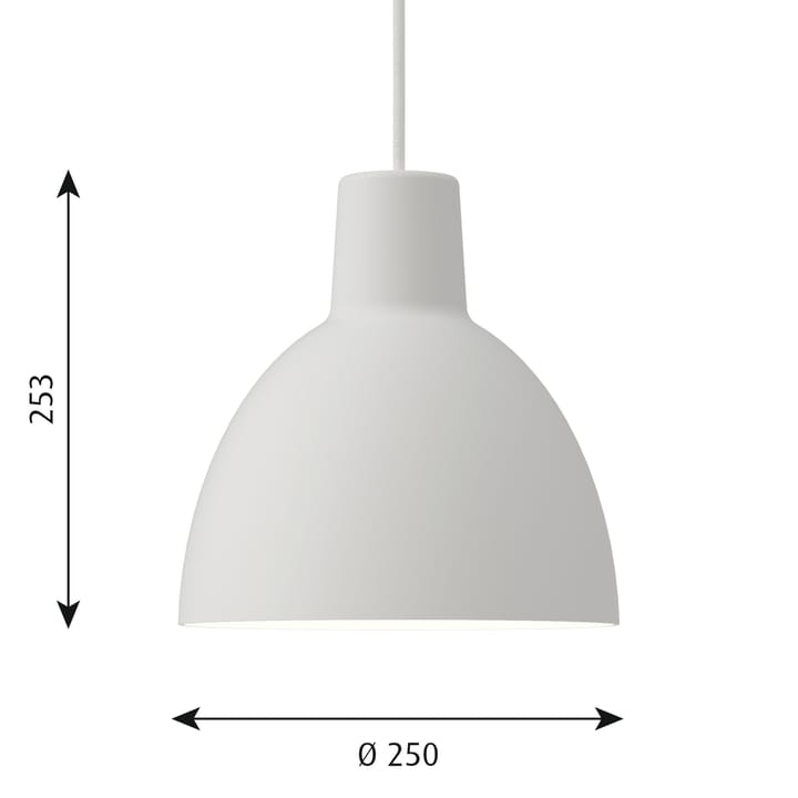 Lampa wisząca Toldbod 250, Biały Louis Poulsen