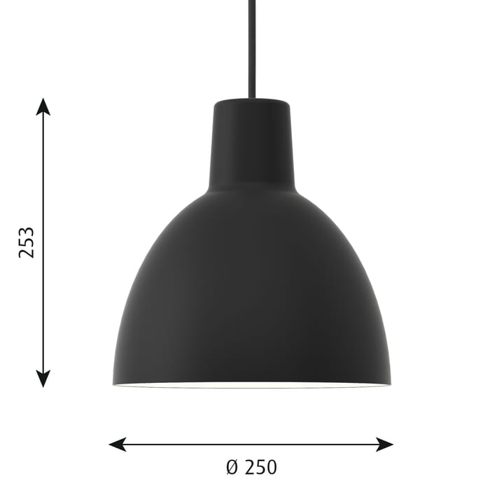 Lampa wisząca Toldbod 250, Czarny Louis Poulsen