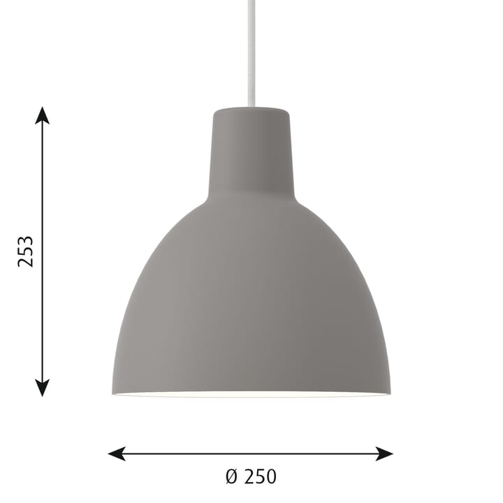 Lampa wisząca Toldbod 250, Jasnoszary Louis Poulsen