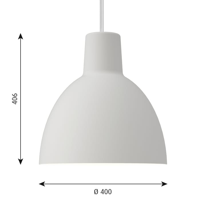 Lampa wisząca Toldbod 400, Biały Louis Poulsen