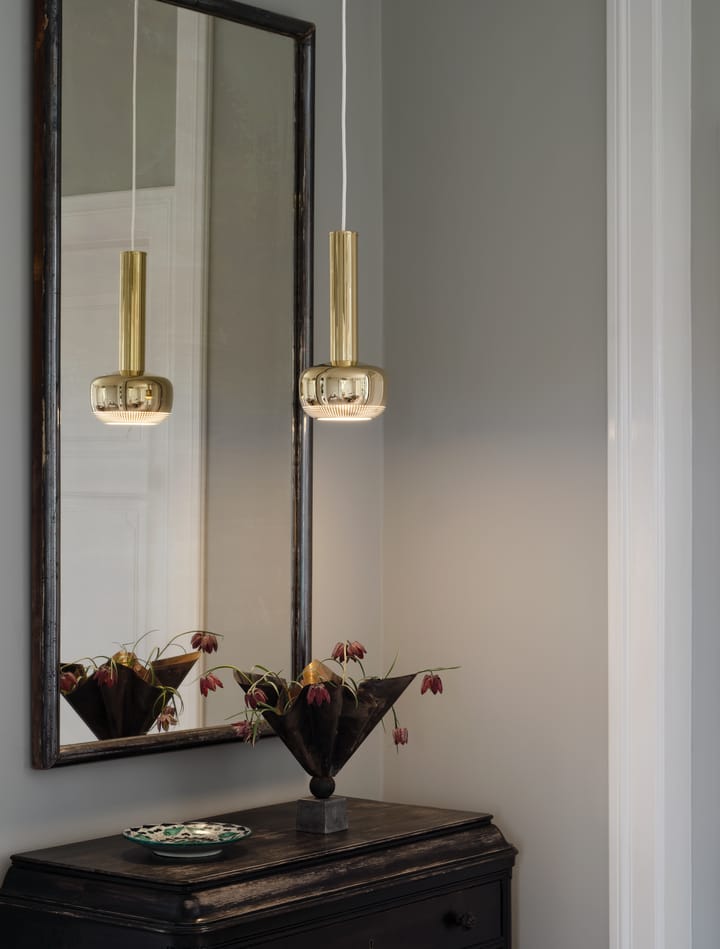 Lampa wisząca VL 56, Polerowany mosiądz Louis Poulsen
