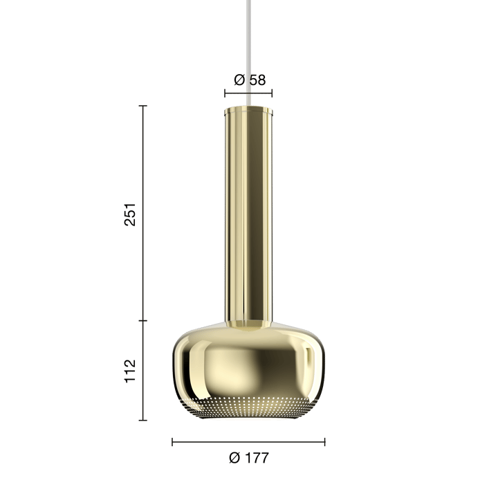 Lampa wisząca VL 56 - Polerowany mosiądz - Louis Poulsen