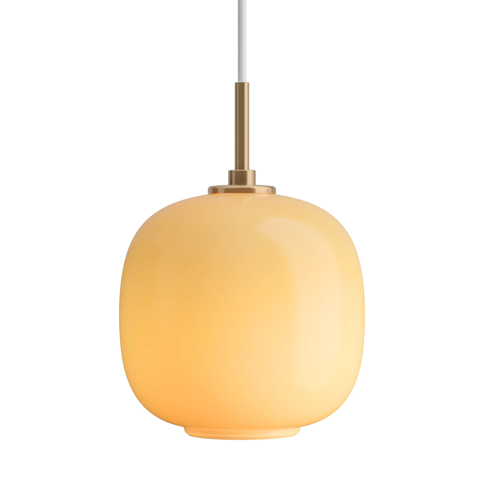 Lampa wisząca VL45 Radiohus Ø17,5 cm, Brass-amber glass Louis Poulsen