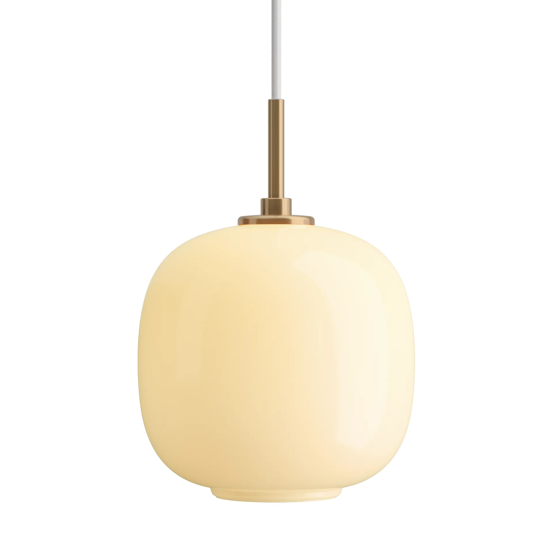 Lampa wisząca VL45 Radiohus Ø17,5 cm, Brass-pale yellow glass Louis Poulsen