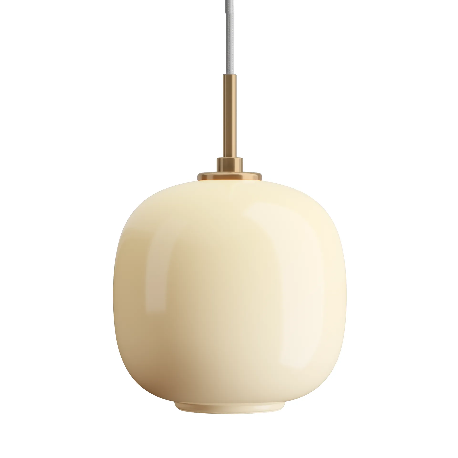 Lampa wisząca VL45 Radiohus Ø17,5 cm, Brass-pale yellow glass Louis Poulsen