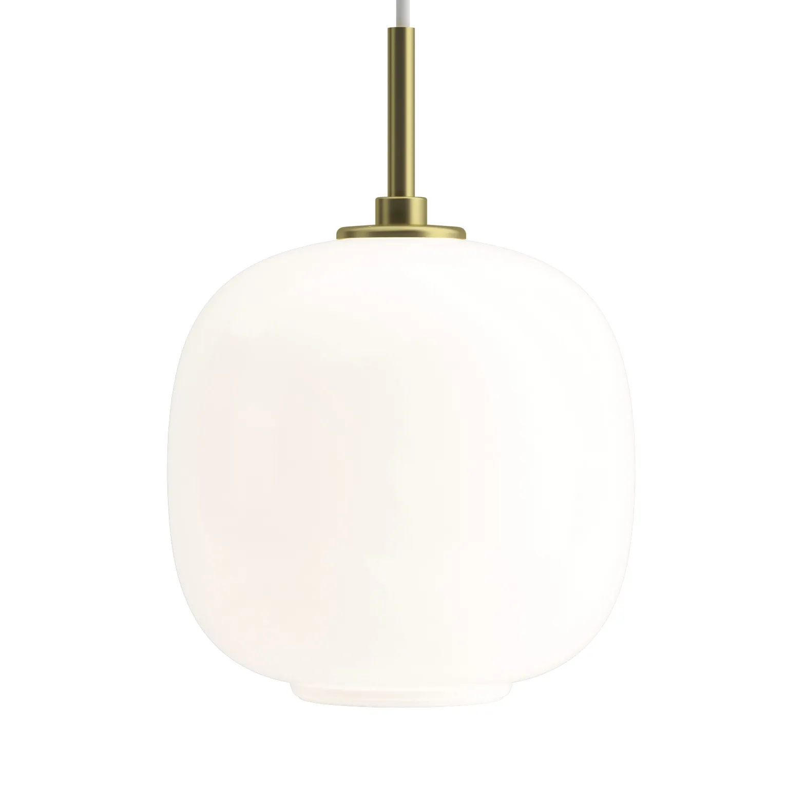 Lampa wisząca VL45 Radiohus Ø17,5 cm, Brass-white opal glass Louis Poulsen