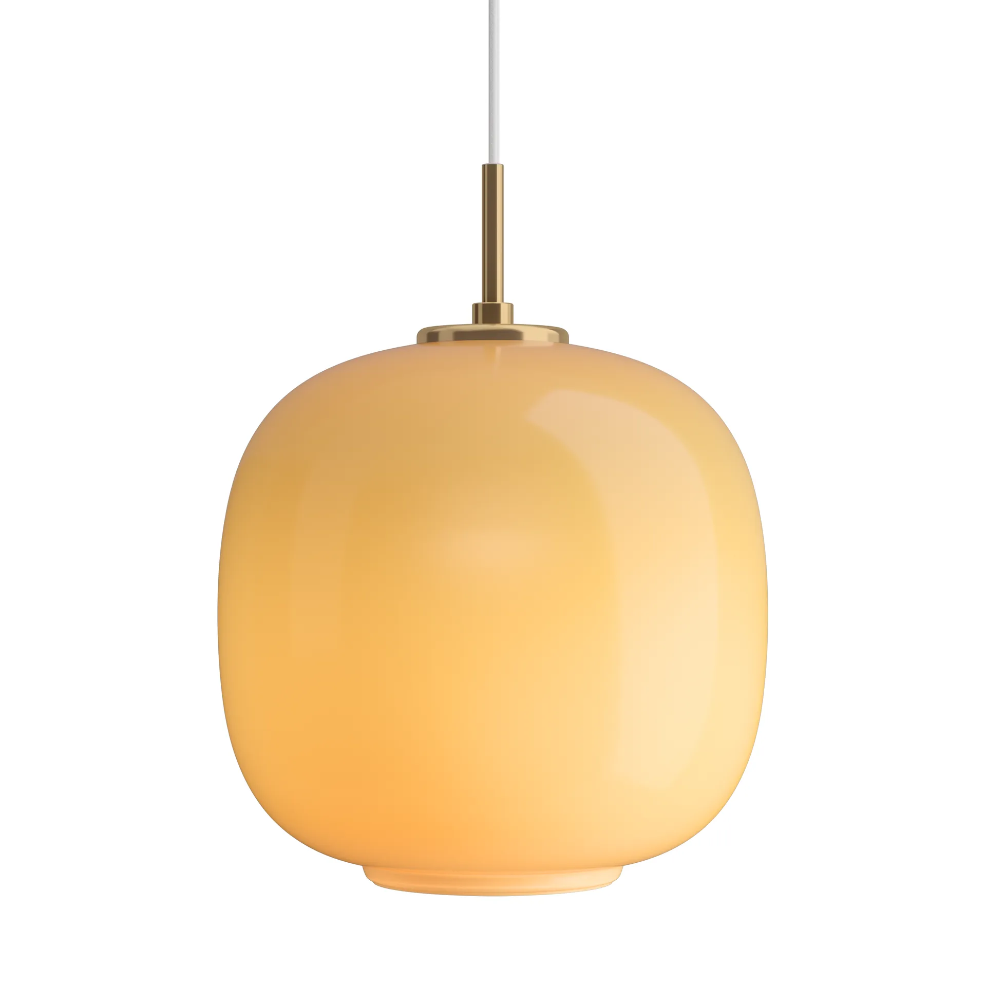 Lampa wisząca VL45 Radiohus Ø25 cm, Brass-amber glass Louis Poulsen