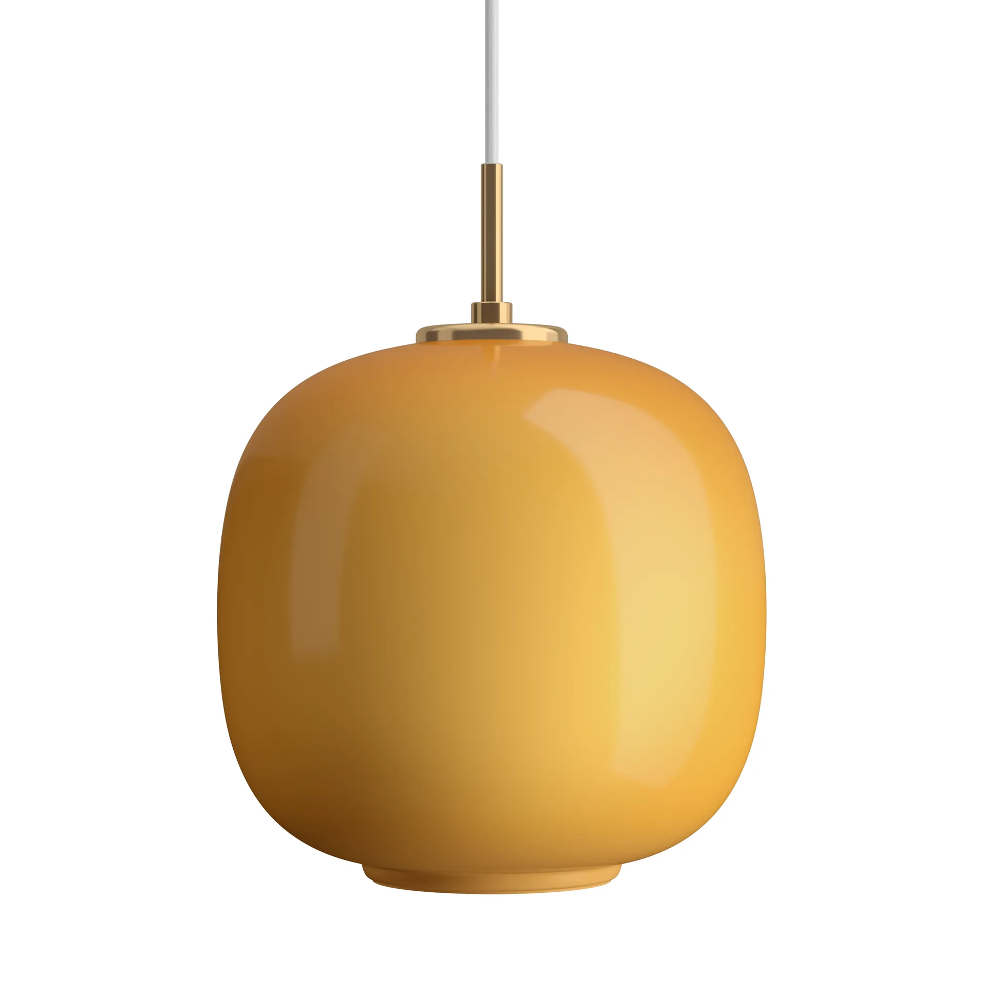 Lampa wisząca VL45 Radiohus Ø25 cm, Brass-amber glass Louis Poulsen