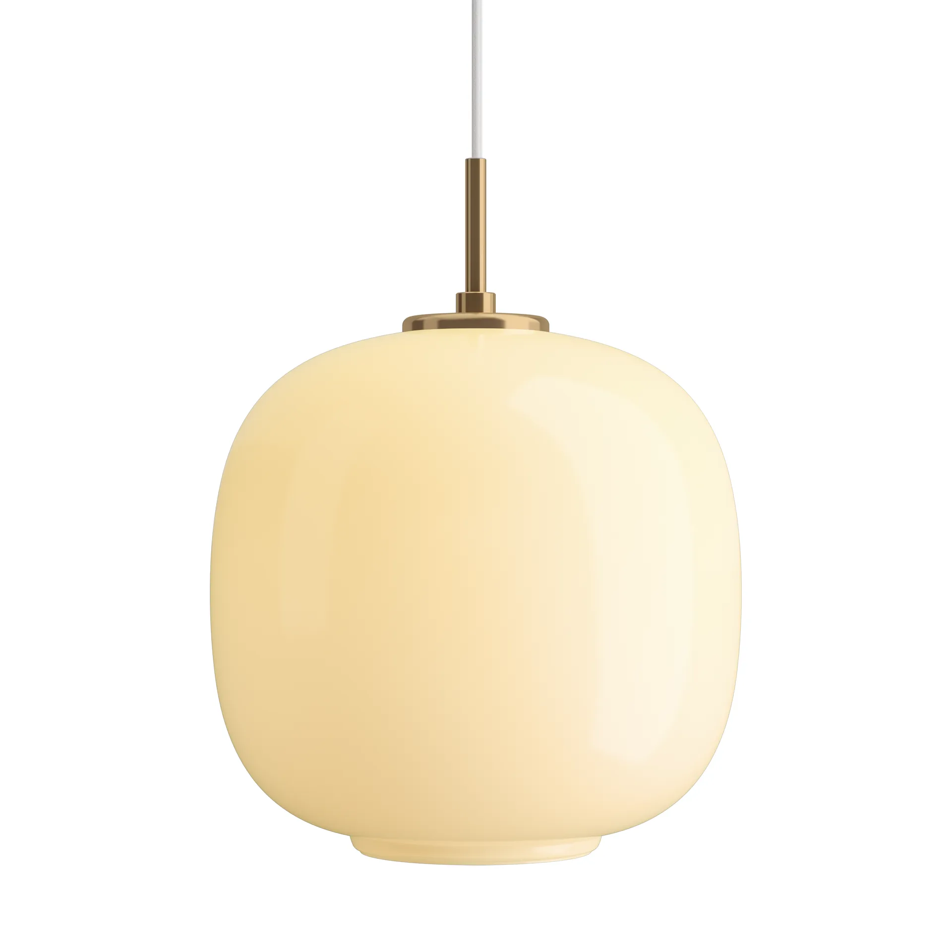 Lampa wisząca VL45 Radiohus Ø25 cm, Brass-pale yellow glass Louis Poulsen