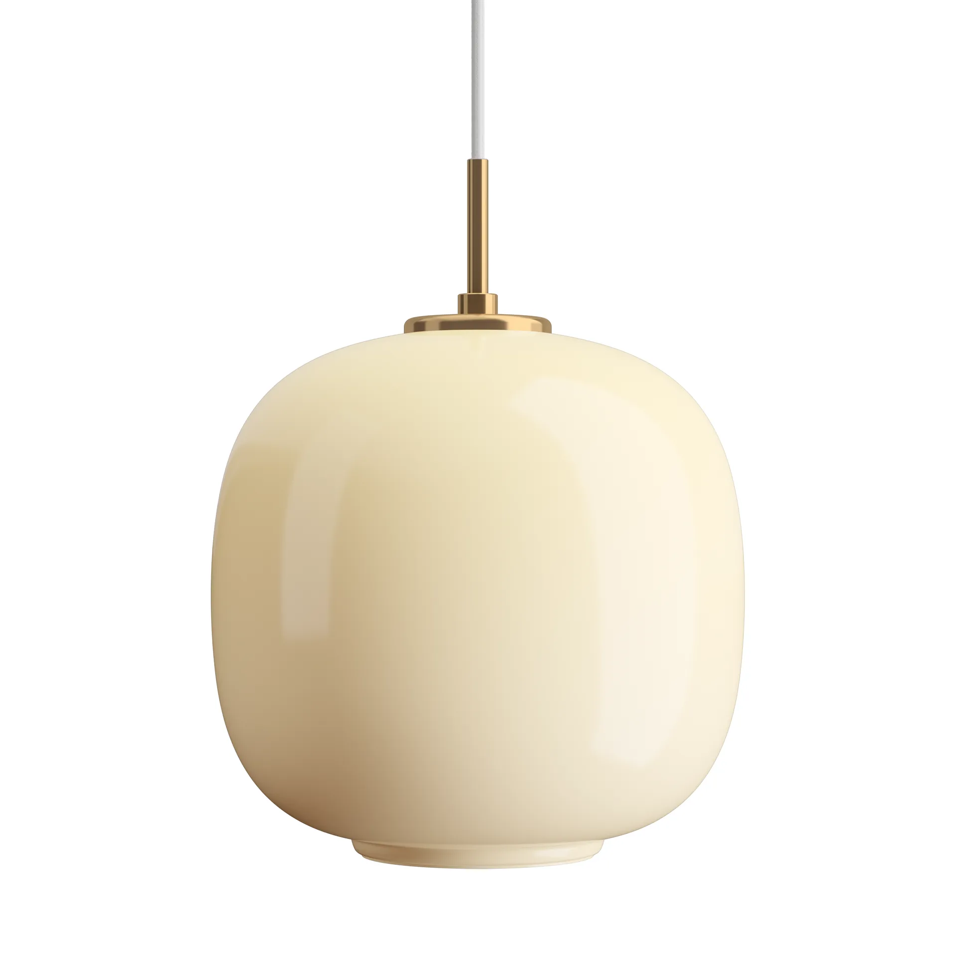 Lampa wisząca VL45 Radiohus Ø25 cm, Brass-pale yellow glass Louis Poulsen