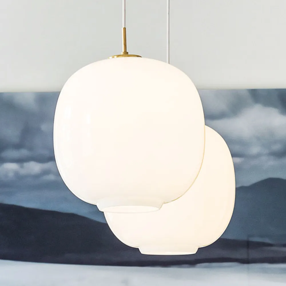 Lampa wisząca VL45 Radiohus LED duża, Brass-white opal glass Louis Poulsen