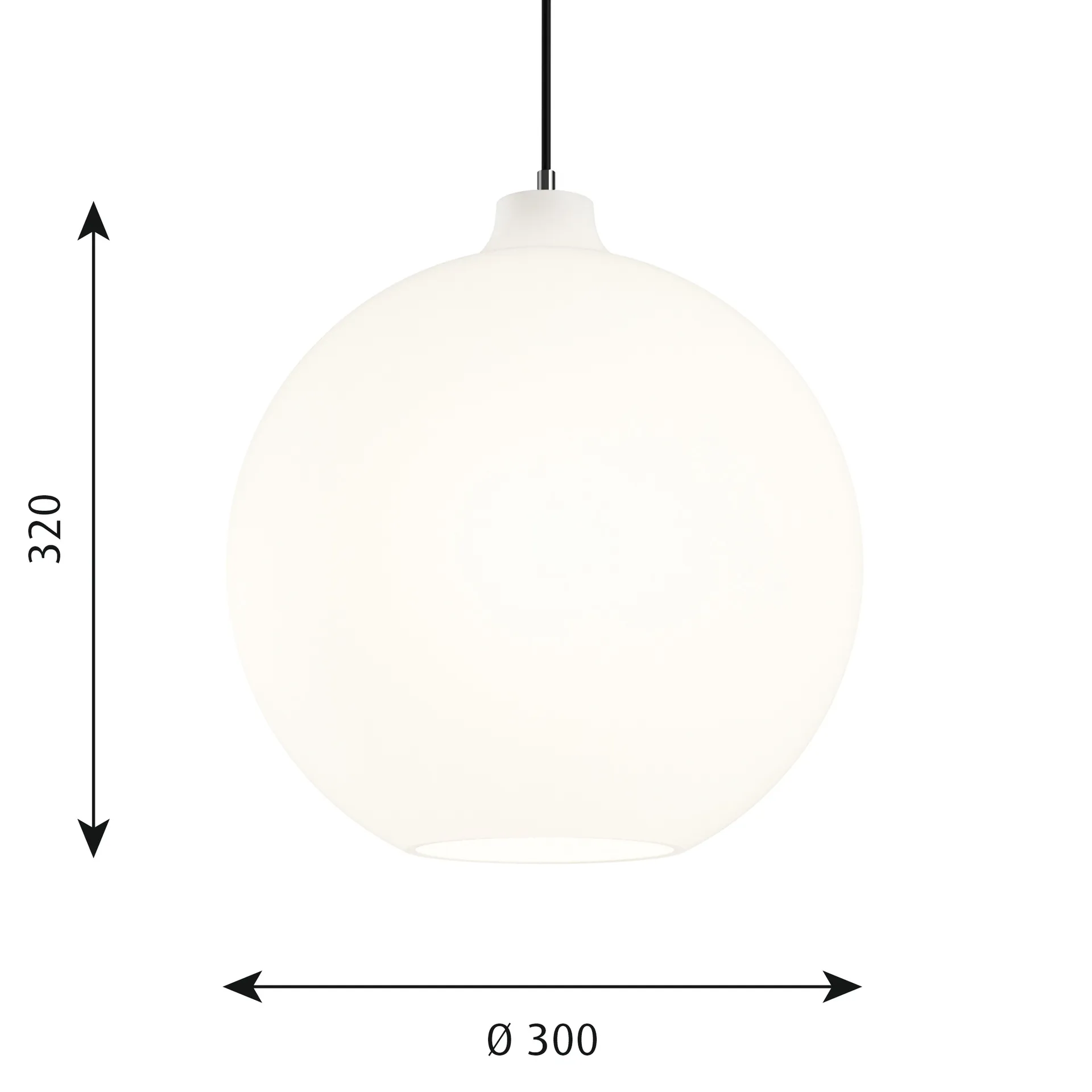 Lampa wisząca Wohlert Ø30 cm, Białe szkło opalowe Louis Poulsen