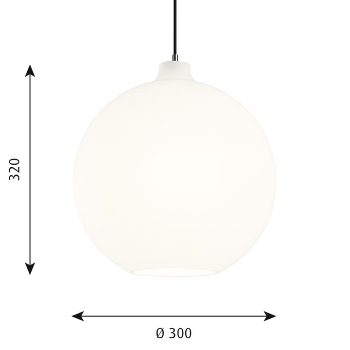 Lampa wisząca Wohlert Ø30 cm - Białe szkło opalowe - Louis Poulsen