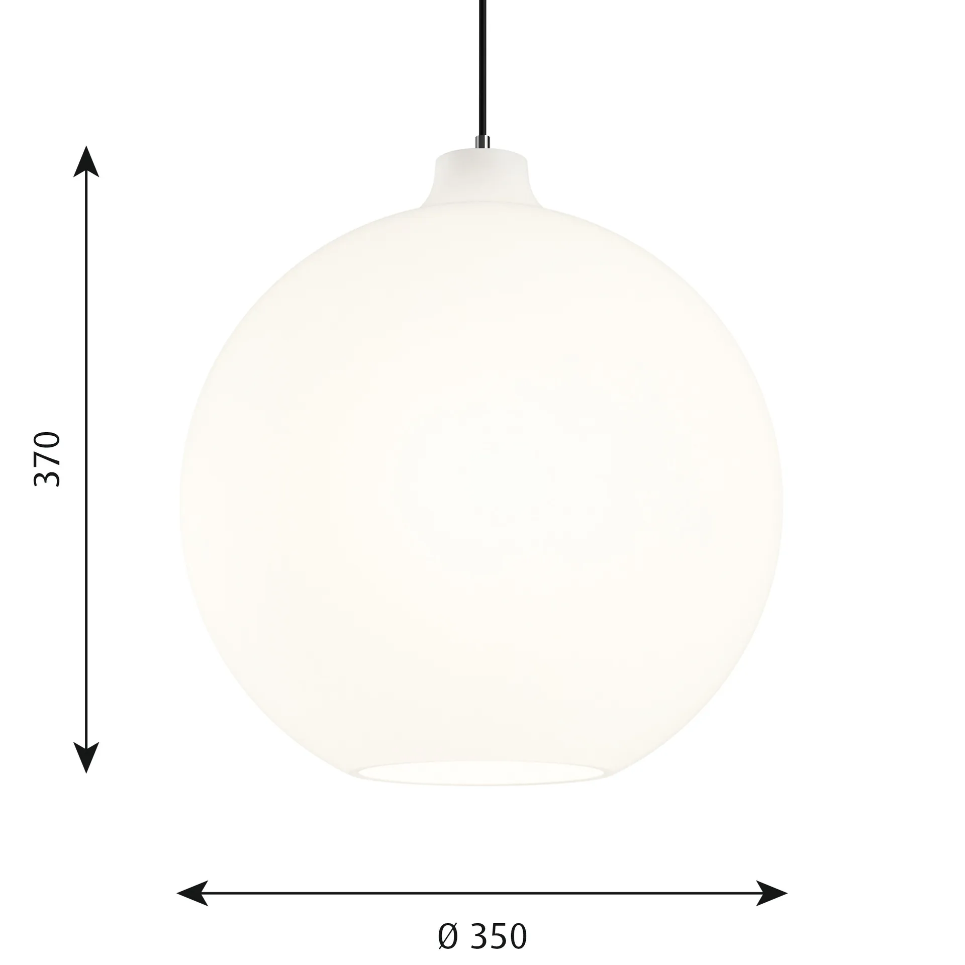 Lampa wisząca Wohlert Ø35 cm, Białe szkło opalowe Louis Poulsen
