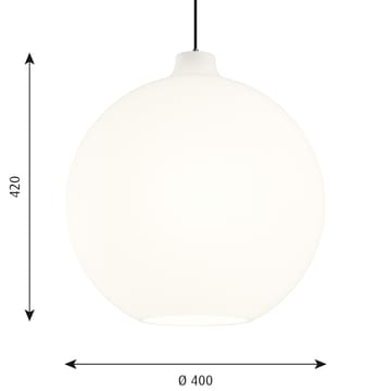 Lampa wisząca Wohlert Ø40 cm - Białe szkło opalowe - Louis Poulsen