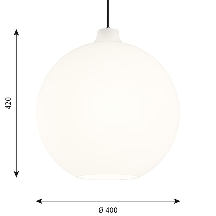 Lampa wisząca Wohlert Ø40 cm, Białe szkło opalowe Louis Poulsen