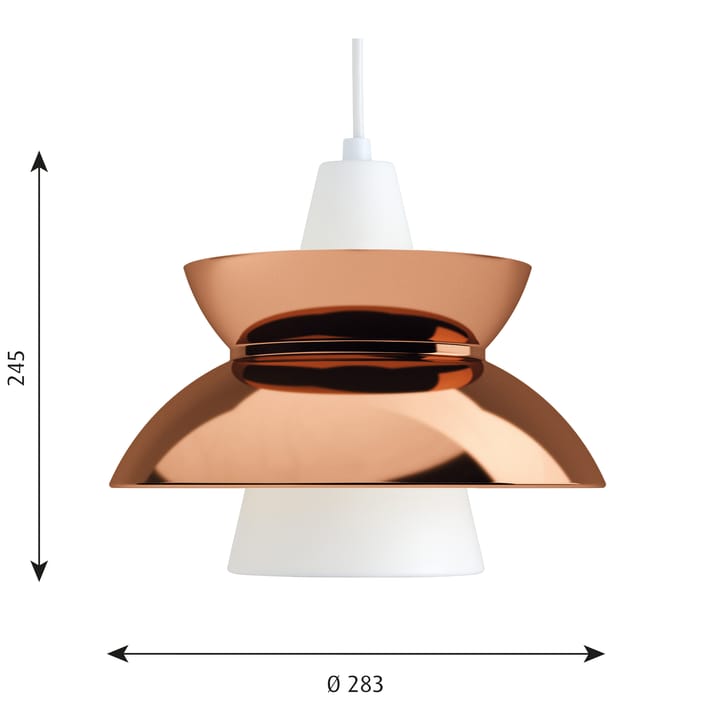 Metalowa lampa wisząca Doo-Wop, Miedź Louis Poulsen