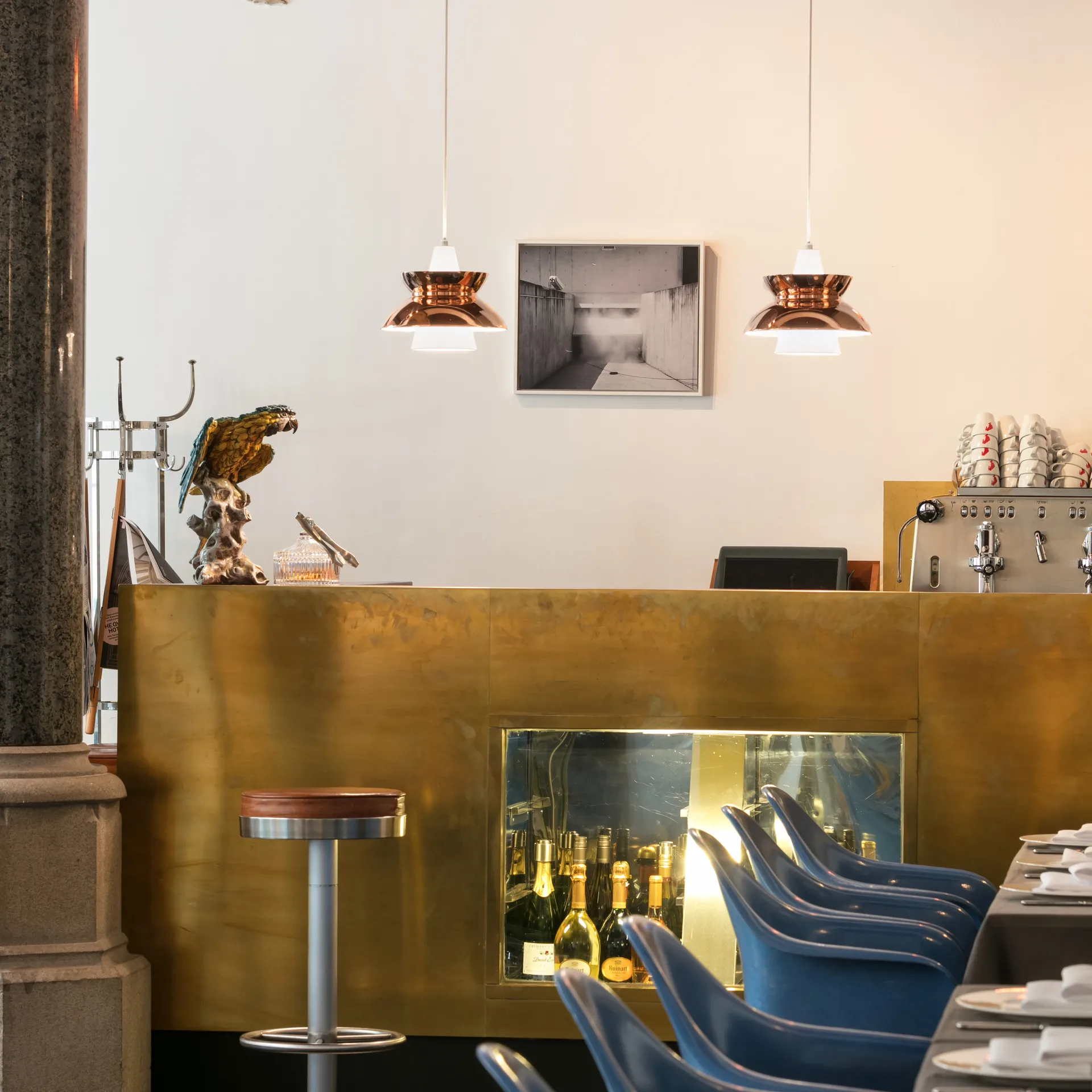 Metalowa lampa wisząca Doo-Wop, Miedź Louis Poulsen