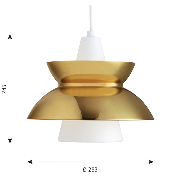 Metalowa lampa wisząca Doo-Wop, Polerowany mosiądz Louis Poulsen
