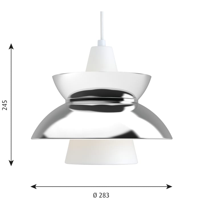 Metalowa lampa wisząca Doo-Wop, Stal nierdzewna Louis Poulsen