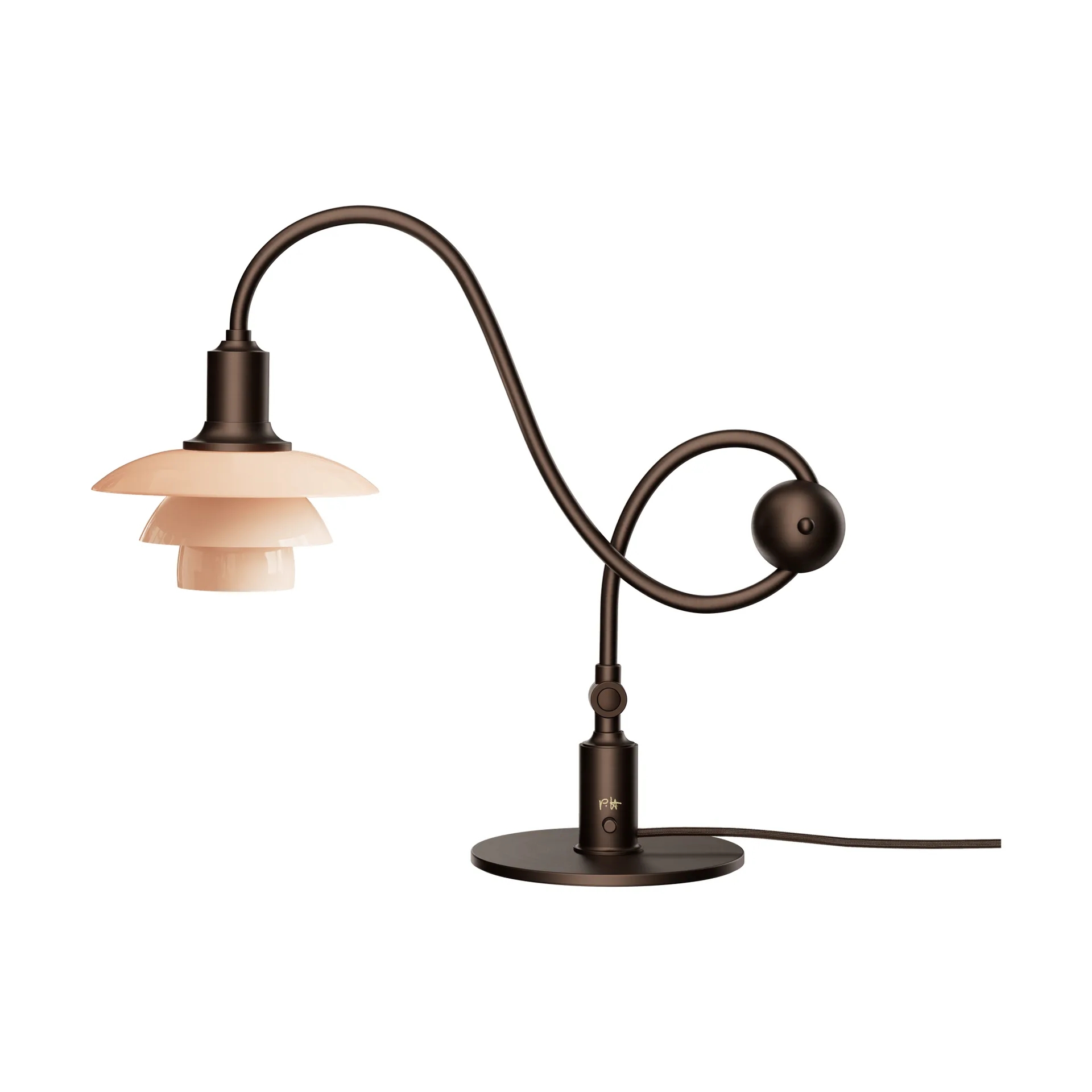 PH 1/1 Piano lampa stołowa, Zgaszona terakota Louis Poulsen