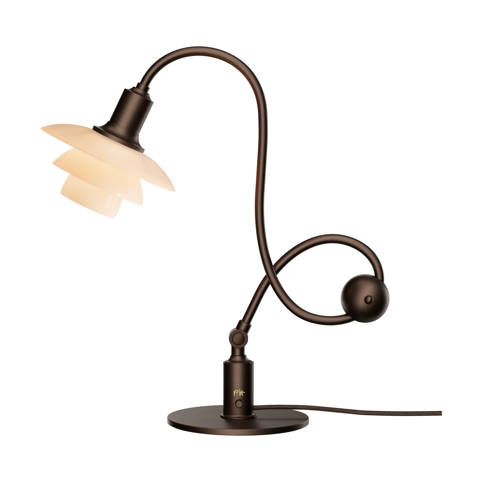 PH 1/1 Piano lampa stołowa, Zgaszona terakota Louis Poulsen