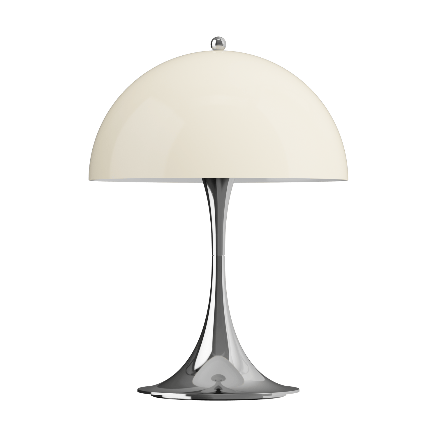 Louis Poulsen Przenośna lampa stołowa Panthella 250 Chrome opal beige