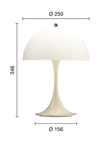 Przenośna lampa stołowa Panthella 250 - Opal beige - Louis Poulsen